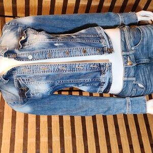 Valentino crop jean jacket